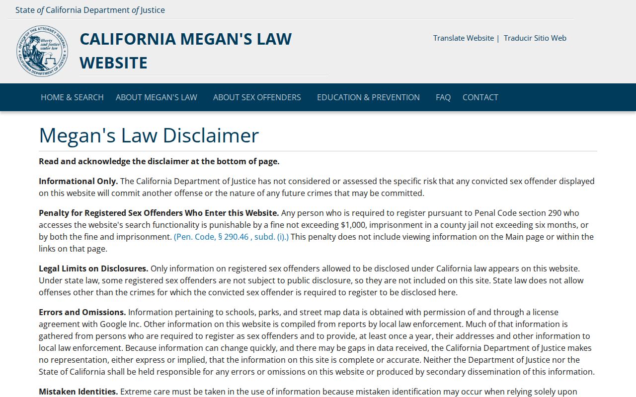 Cupertino residents directory California Megan's Law registry