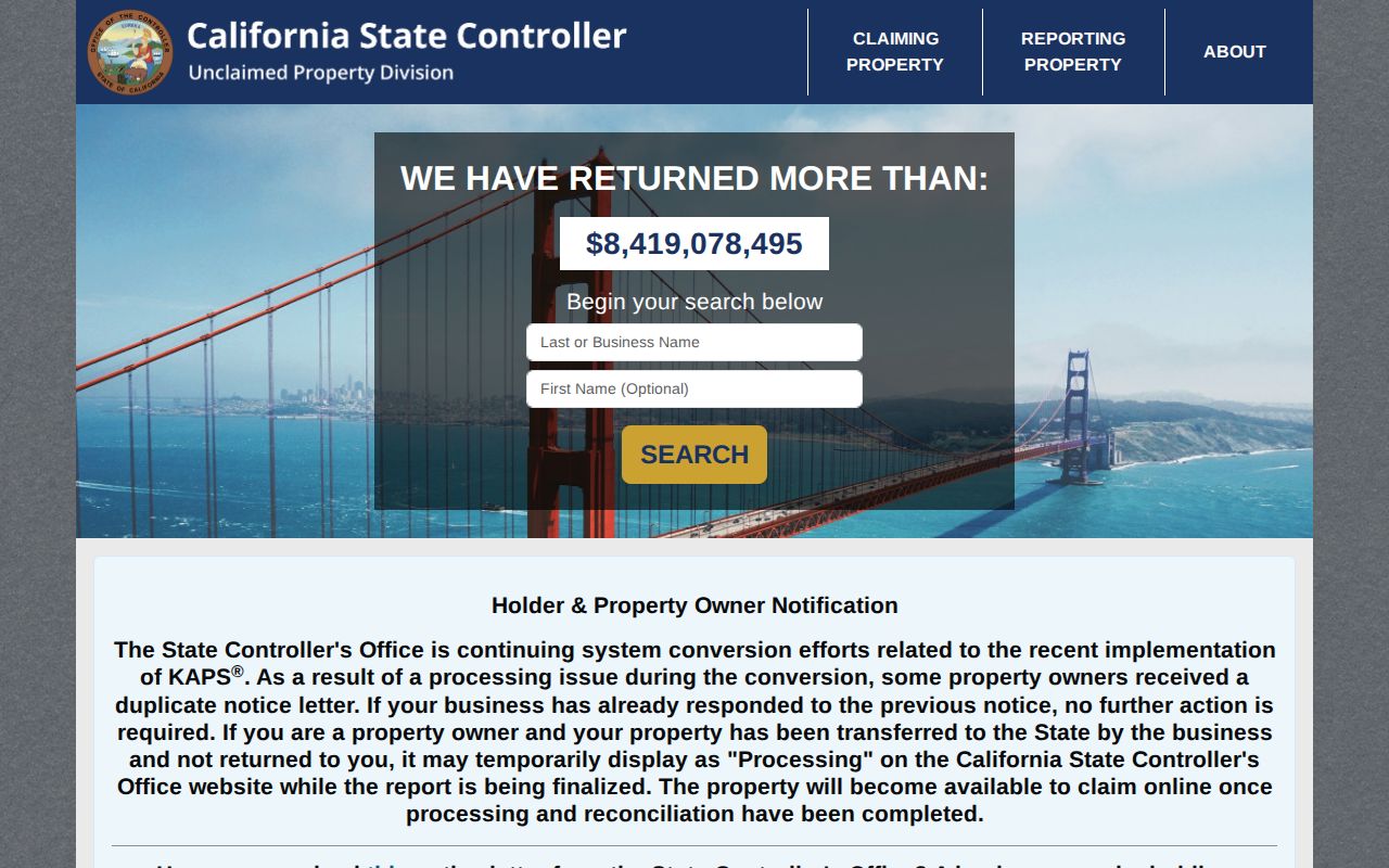 Cupertino residents directory California unclaimed property search