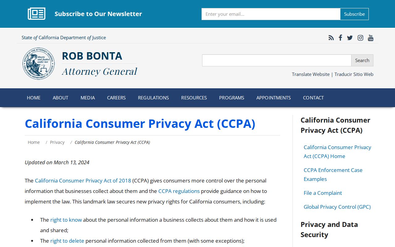 Cupertino neighbors CCPA privacy rights