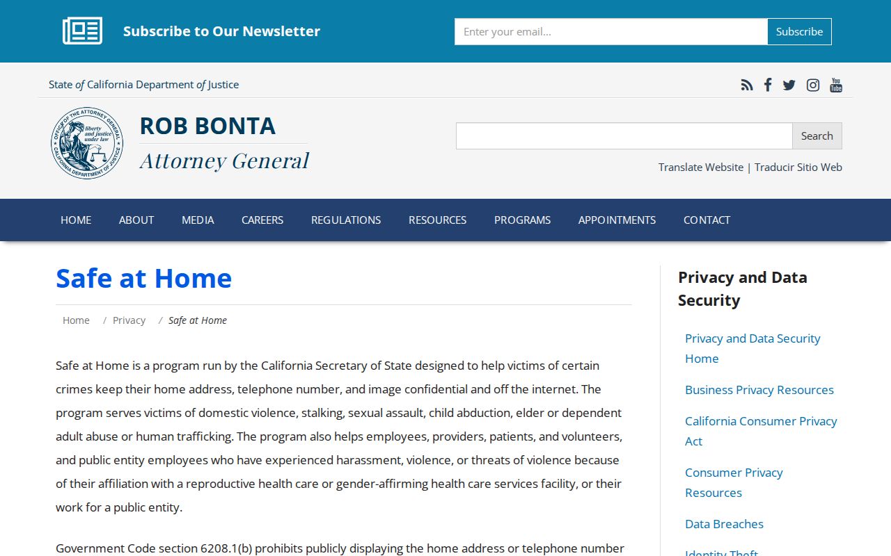 Cupertino neighbors Safe at Home address protection