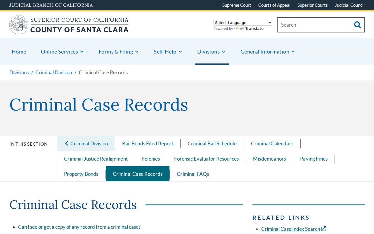 Cupertino resident lookup criminal case record access